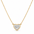 Blair Bezel Set Heart Lab Diamond Necklace 1 CT