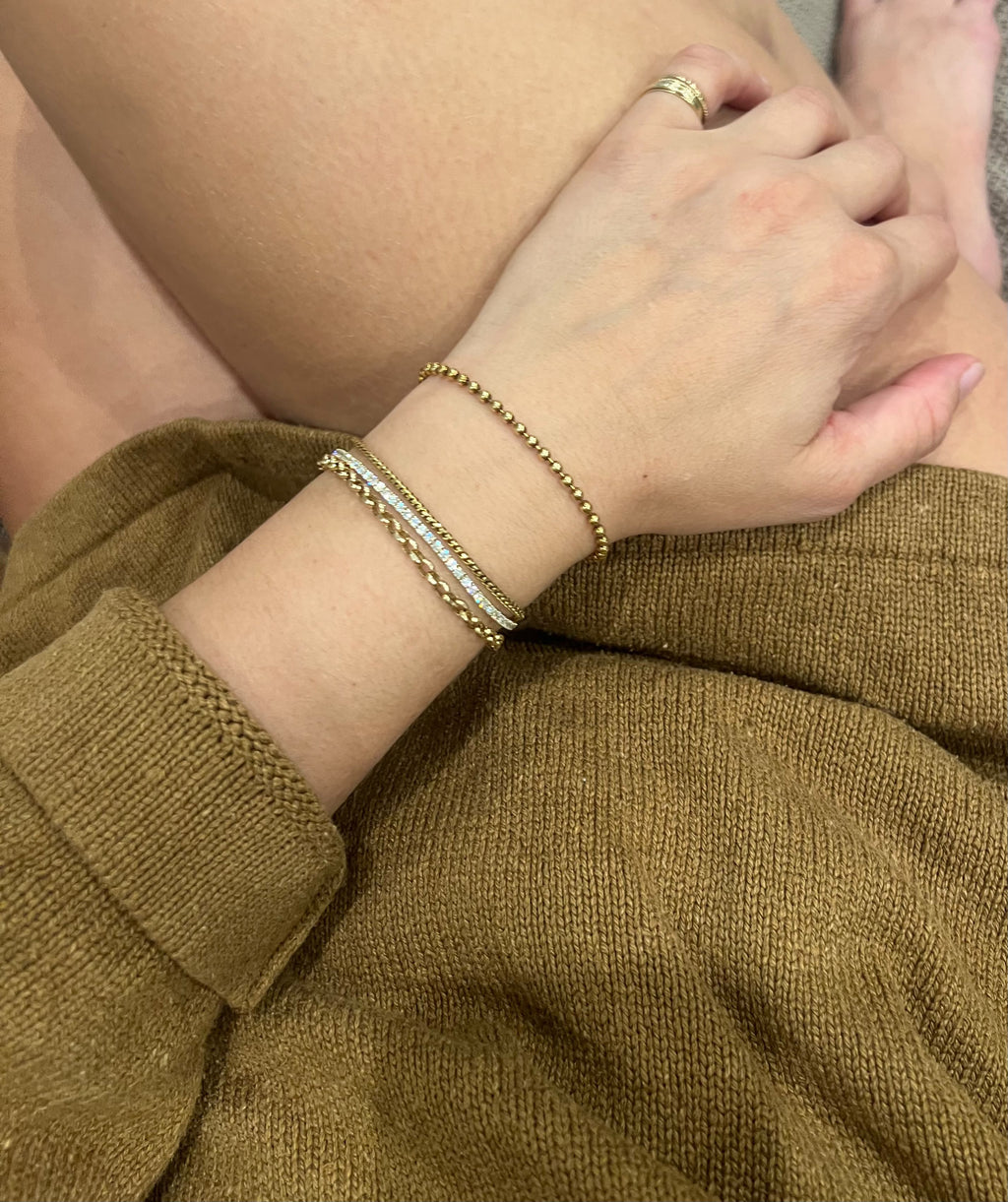 14k Four Prong Round Lab Diamond Bracelet, 3.0cttw