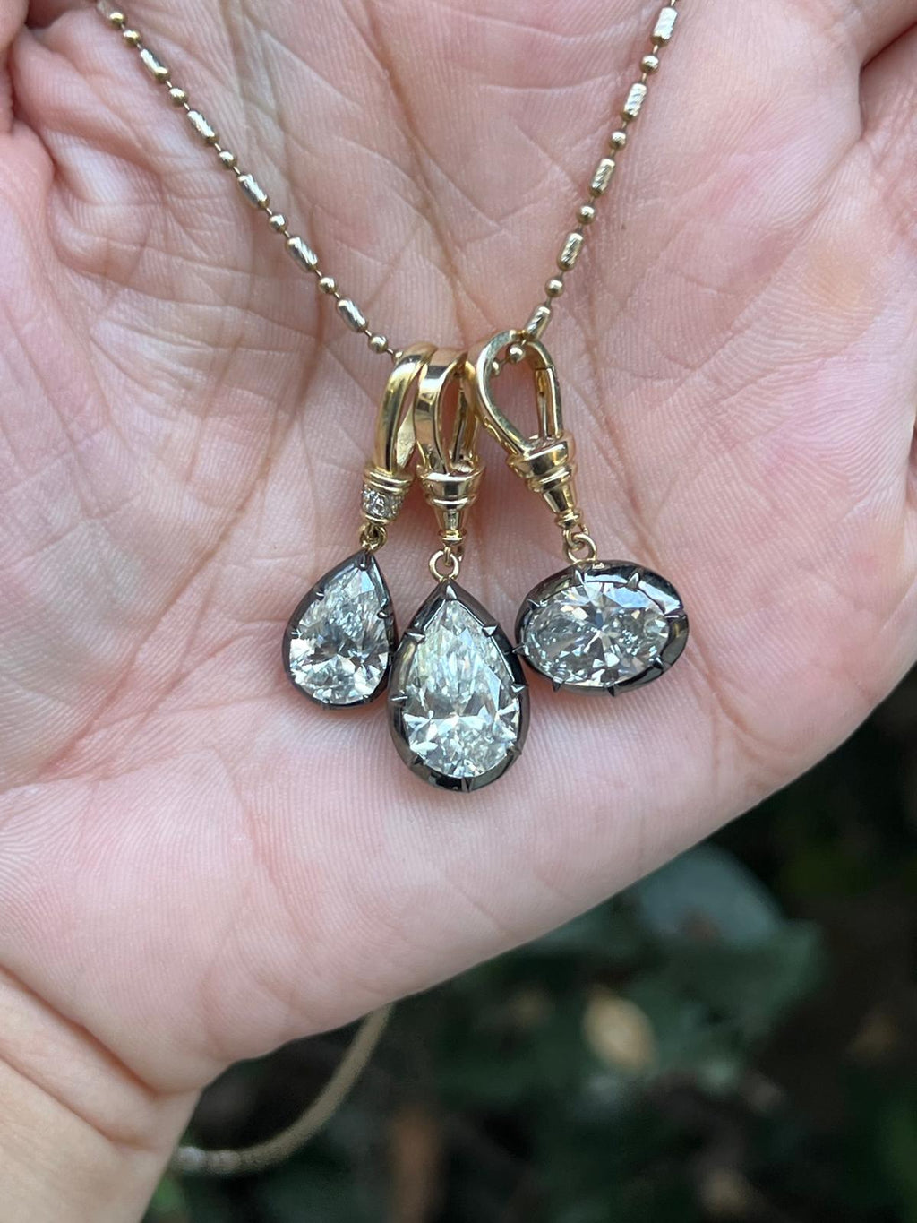 Pear Cut Lab Diamond Pendant 2.19 CTs