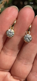 Round Brilliant 2 Cttw 1 Ct each Lab Diamond Huggies