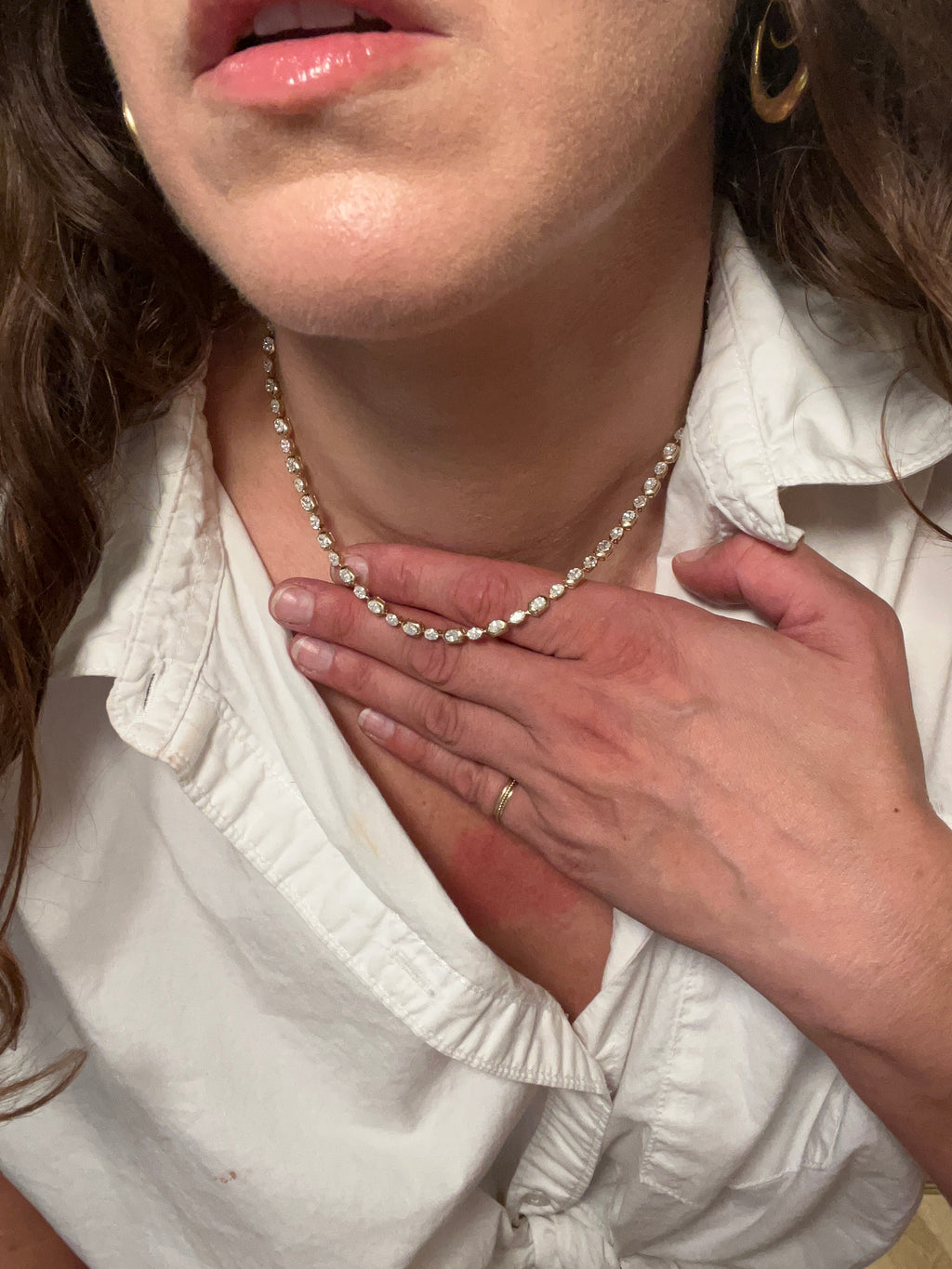 Jasmine Lab Diamond Necklace, 6.71cts lab diamonds