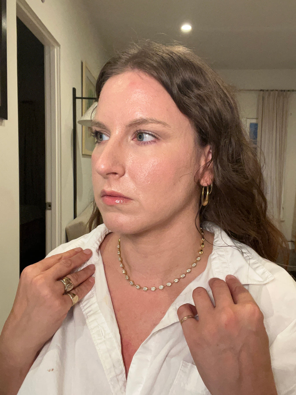 Freyja 18k YG Articulated Diamond Necklace