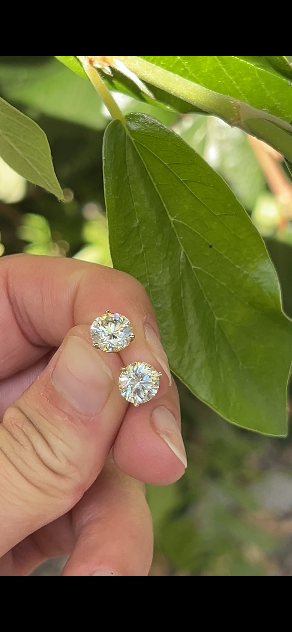 3.0 Cttw Lab Diamond Stud Earrings