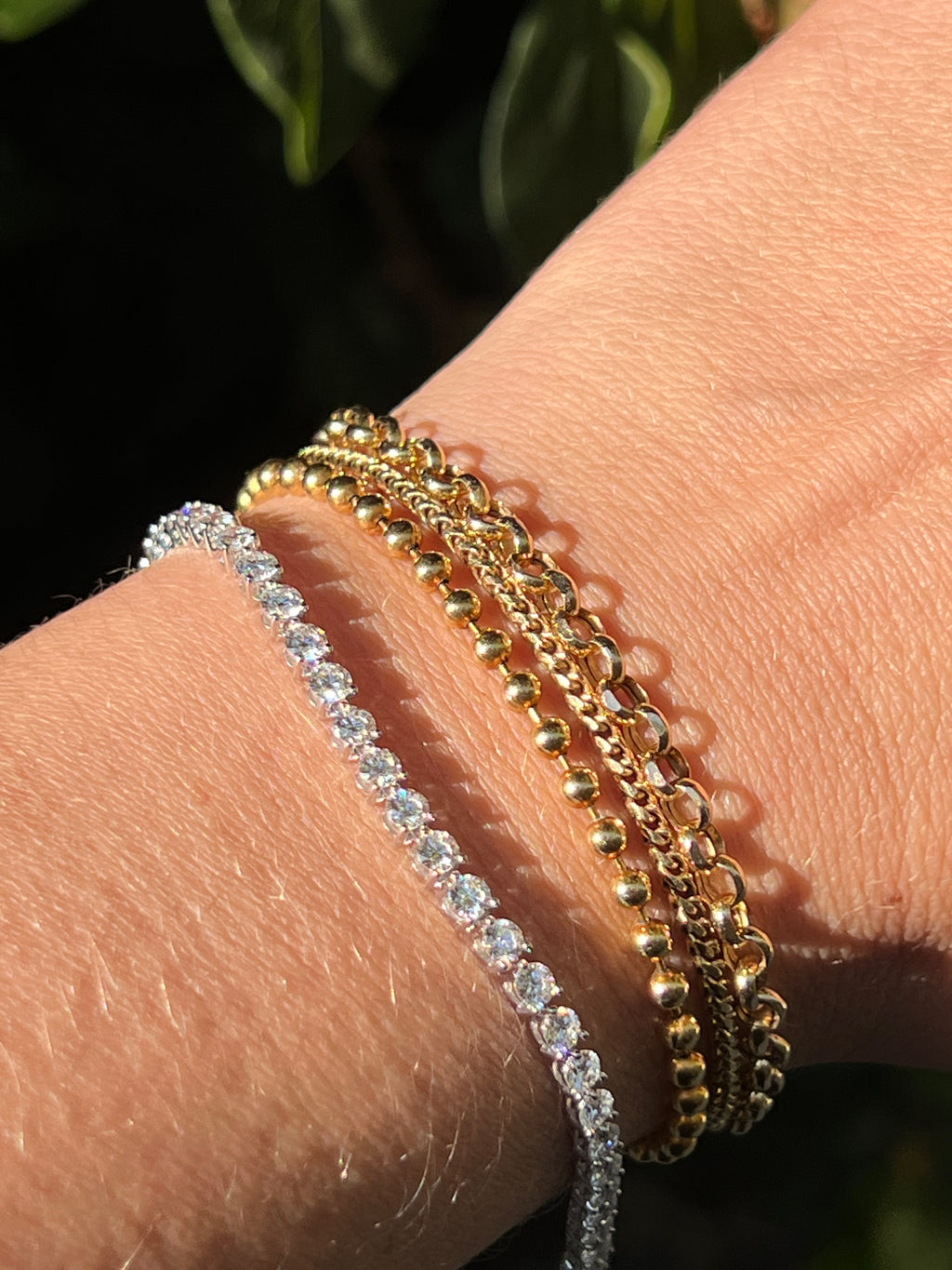 Three Prong 14k WG Petite Lab Diamond Tennis Bracelet
