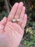14k YG East West Oval Diamond Earrings, 4.10 cttw