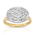 Georgian Style East West -  Lab Grown Diamond Ring - Oval Shape